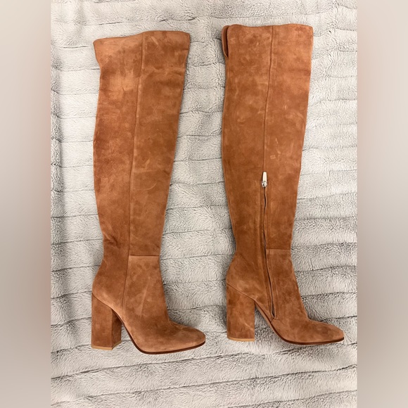 Gianvito Rossi brown suede block heel boots 36 5.5 - Picture 1 of 10